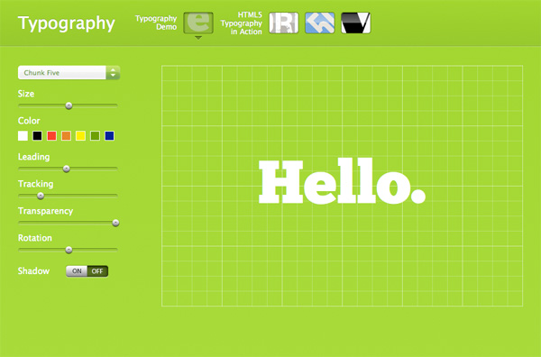 Apple HTML5 and CSS3 typography showcase page