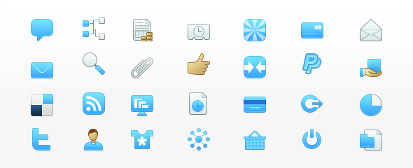100 free blue icons for bloggers and web designers