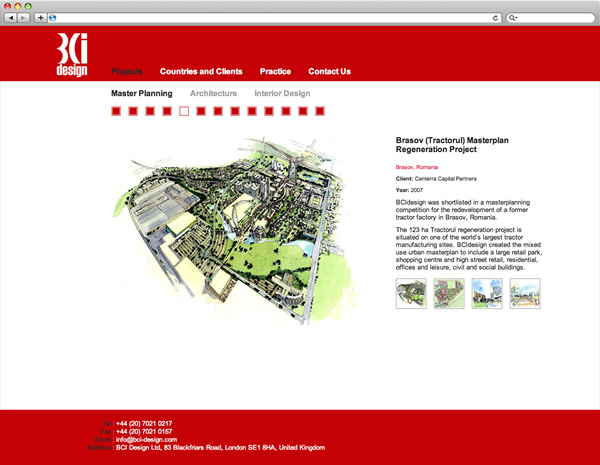 BCi Design - website projects page